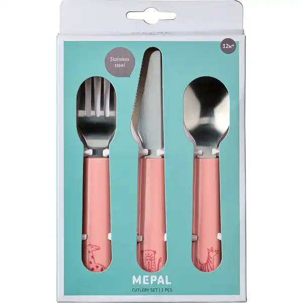 Kinder Besteckset Mio Deep Pink 3-teilig