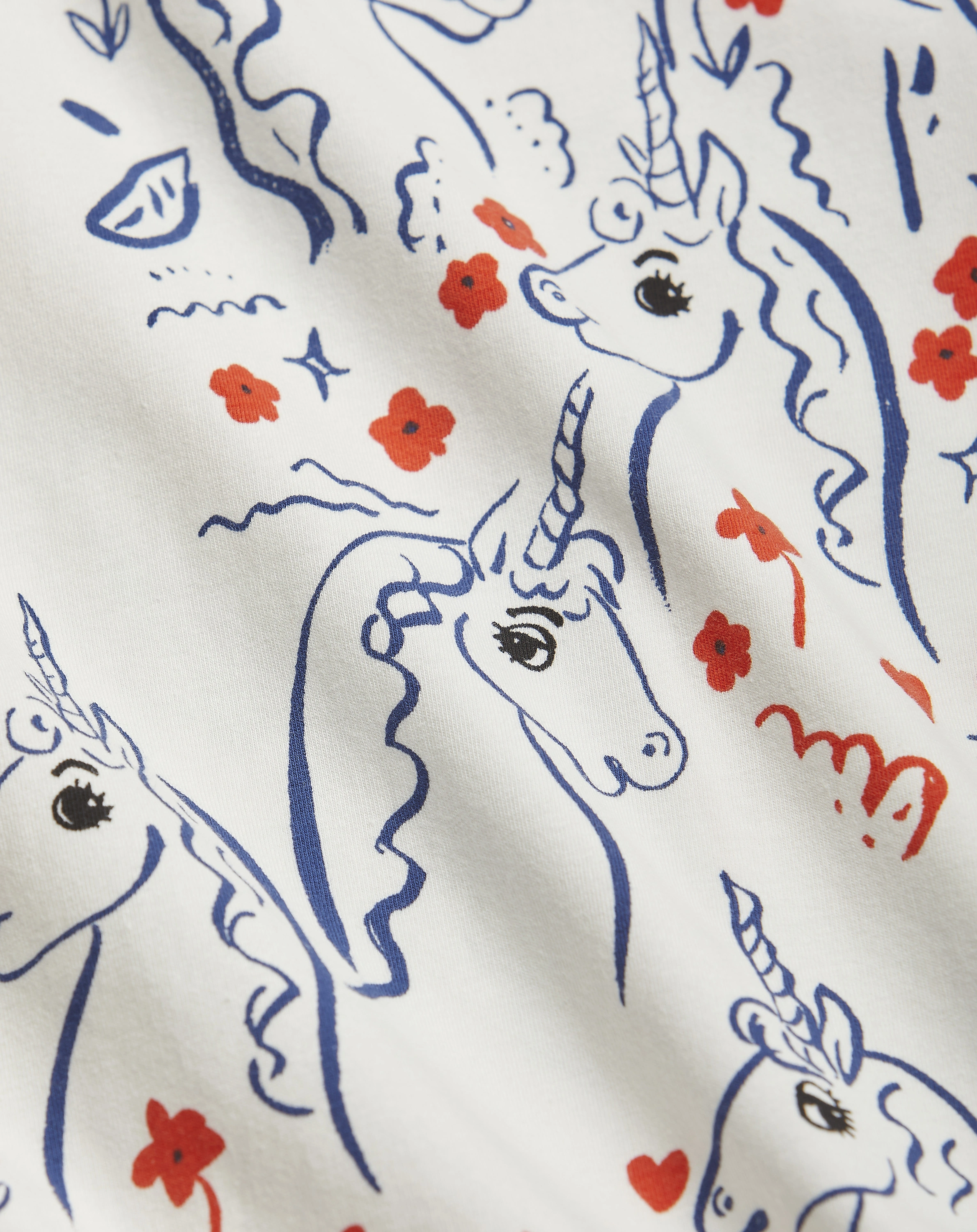 Kurzarmkleid SCOTTISH UNICORNS AOP in white