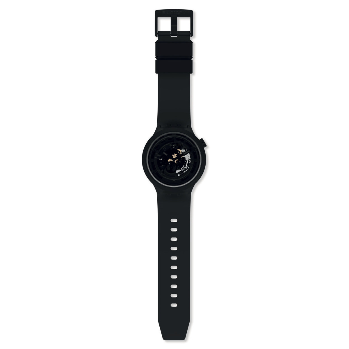 Montre Swatch mixte matériau biosourcé noir