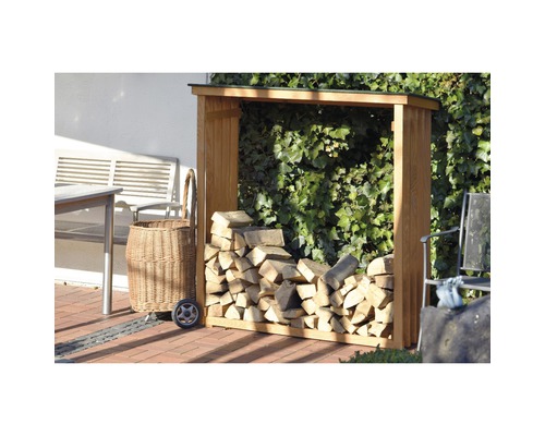 Brandhoutopslag dobar 140 x 50 x 143 cm bruin geglazuurd
