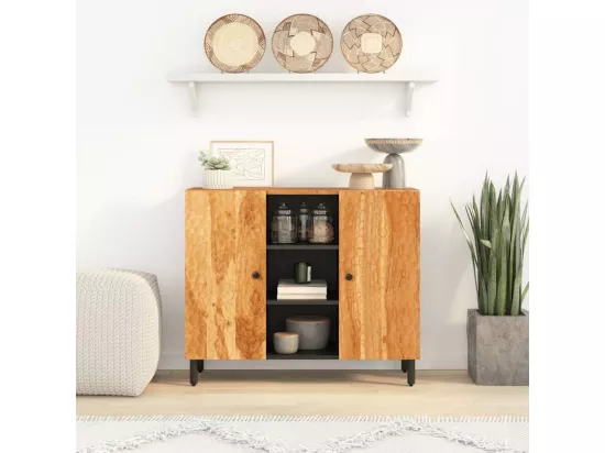 Armoire latérale 90x33x75 cm bois massif d'acacia