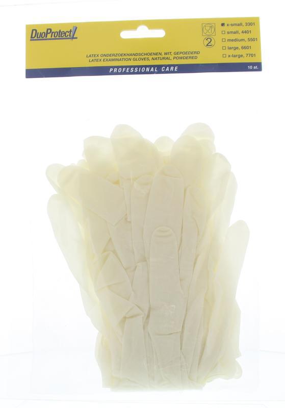 DuoProtect Handschoen latex extra small 10st