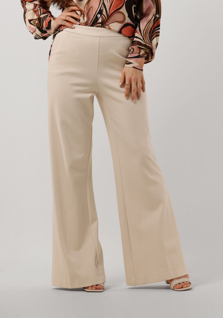 SUMMUM witte summum wijde broek trousers boot cut punto milano (4s2197)