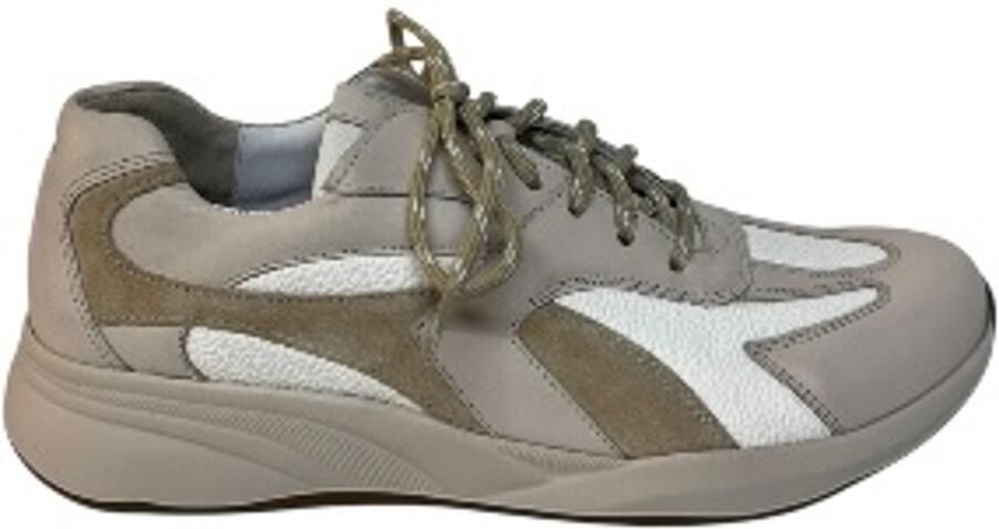 Durea 6316 H Lage sneakersDames sneakers Wit beige