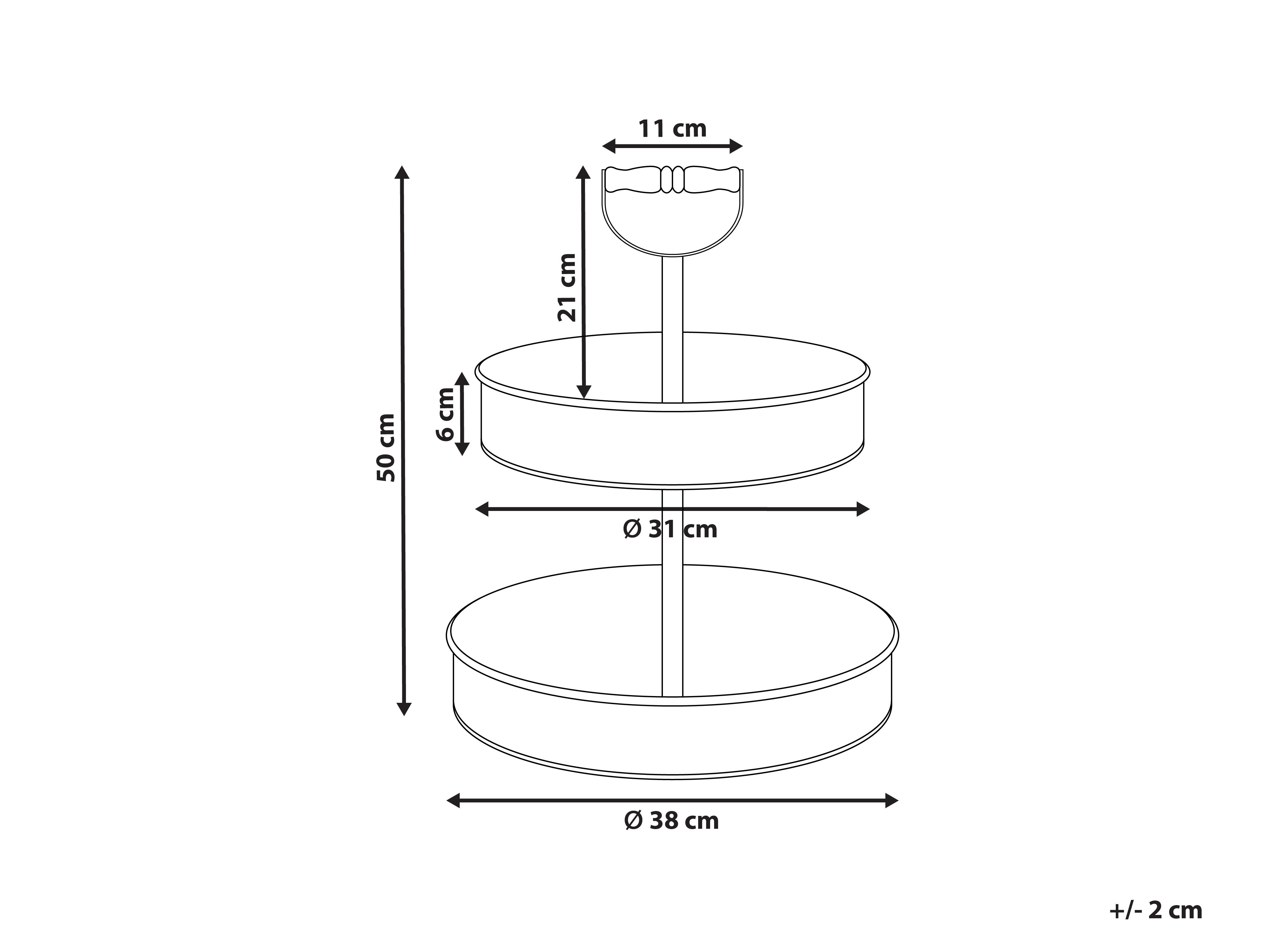 Taartstandaard met 2 etages KOUIGN Zilver