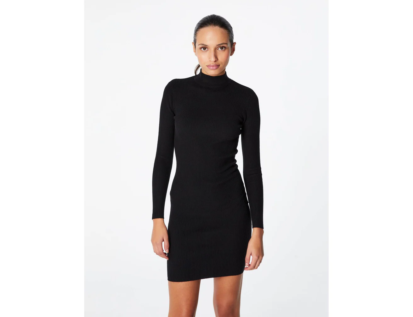 Robe côtelée noire