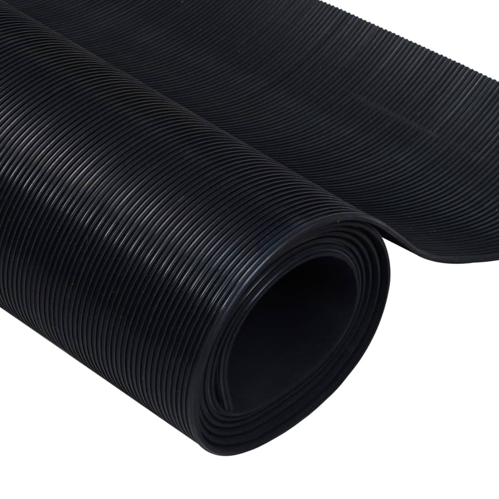 Tapis en caoutchouc antidérapant 2x1 m modèle à nervures fines