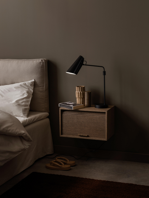 Northern Birdy Swing tafellamp zwart staal