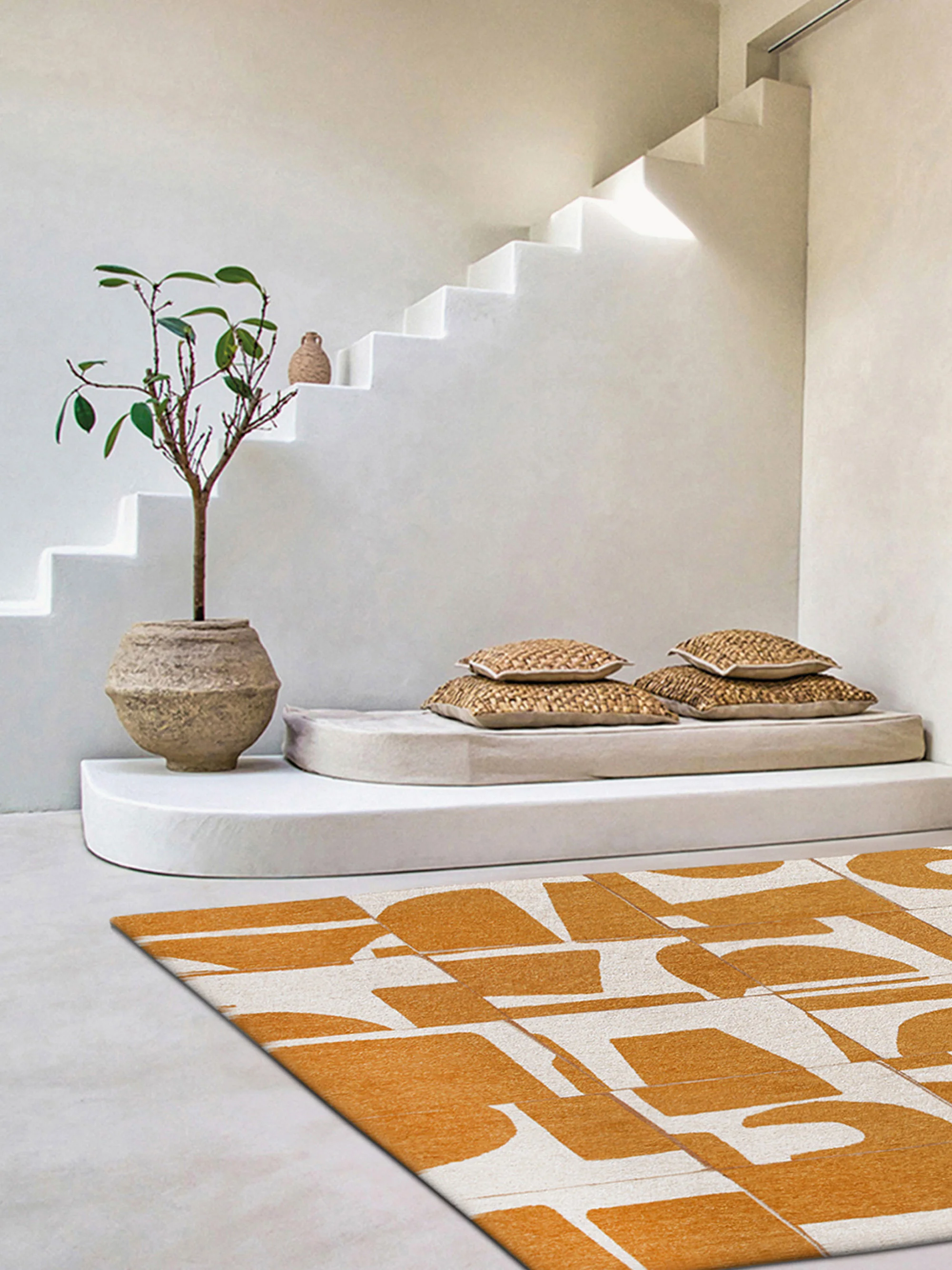 Wasbaar jacquard in- & outdoor vloerkleed Papercut