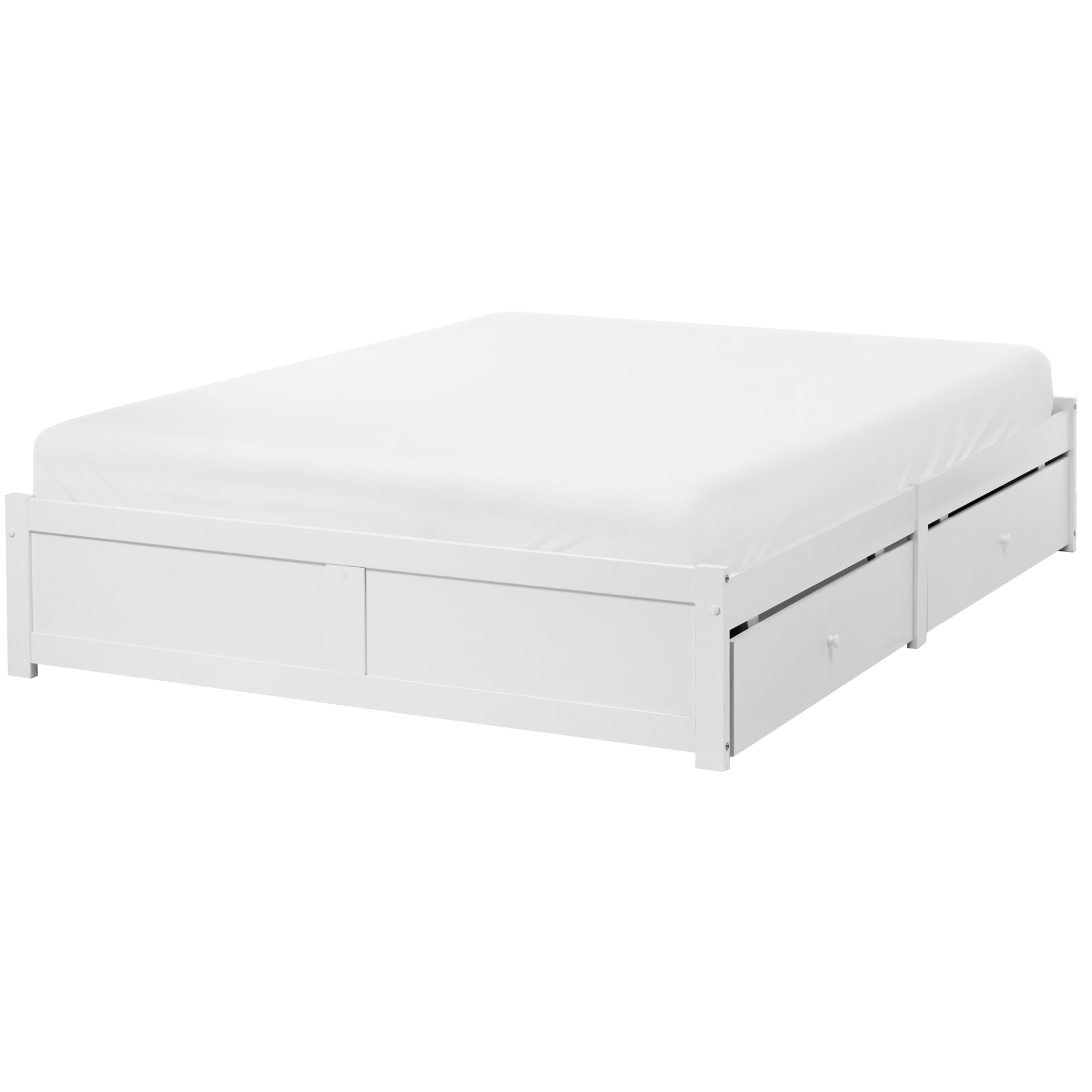 Beliani - BRUX - Bed met opbergruimte - Wit - 160 x 200 cm - Hout
