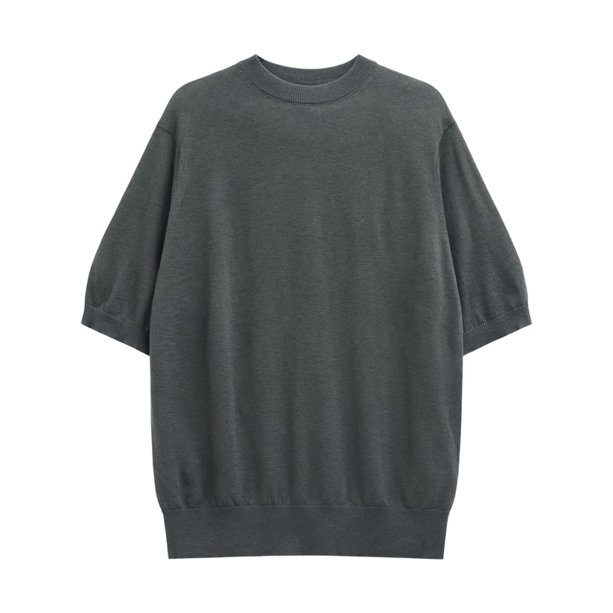 CHIC ERRO - Top met korte mouwen en een effen gebreide hals