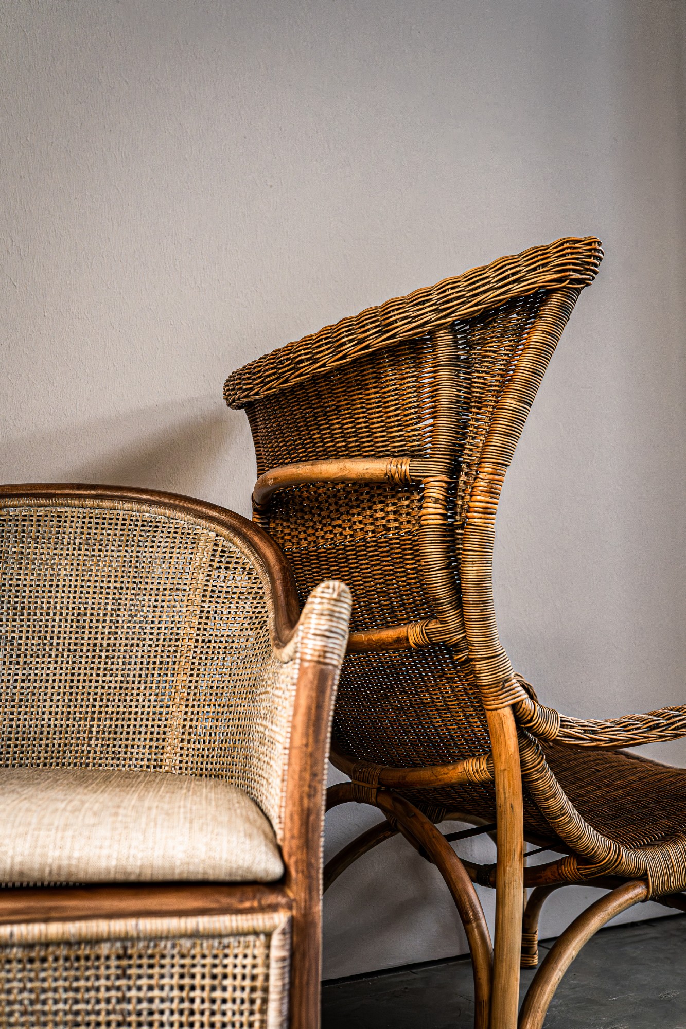 Armsessel 'Sneeg', Rattan, B 58 cm, H 76 cm, L 62 cm von fischer's lagerhaus