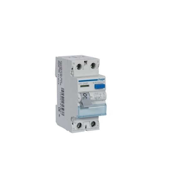 Hager Inter. Dif. 2P 40A 300mA Tipo Ac 2M - CFC240P