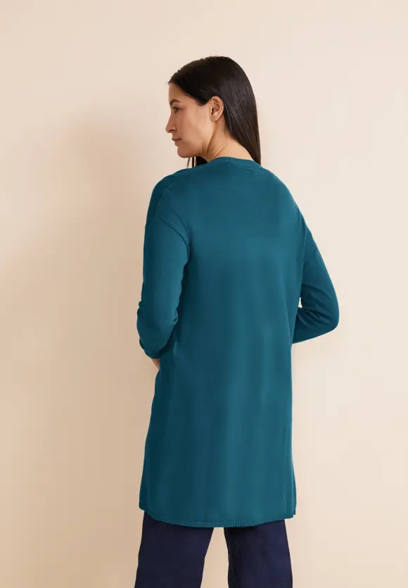 Langer Cardigan - bright turquoise