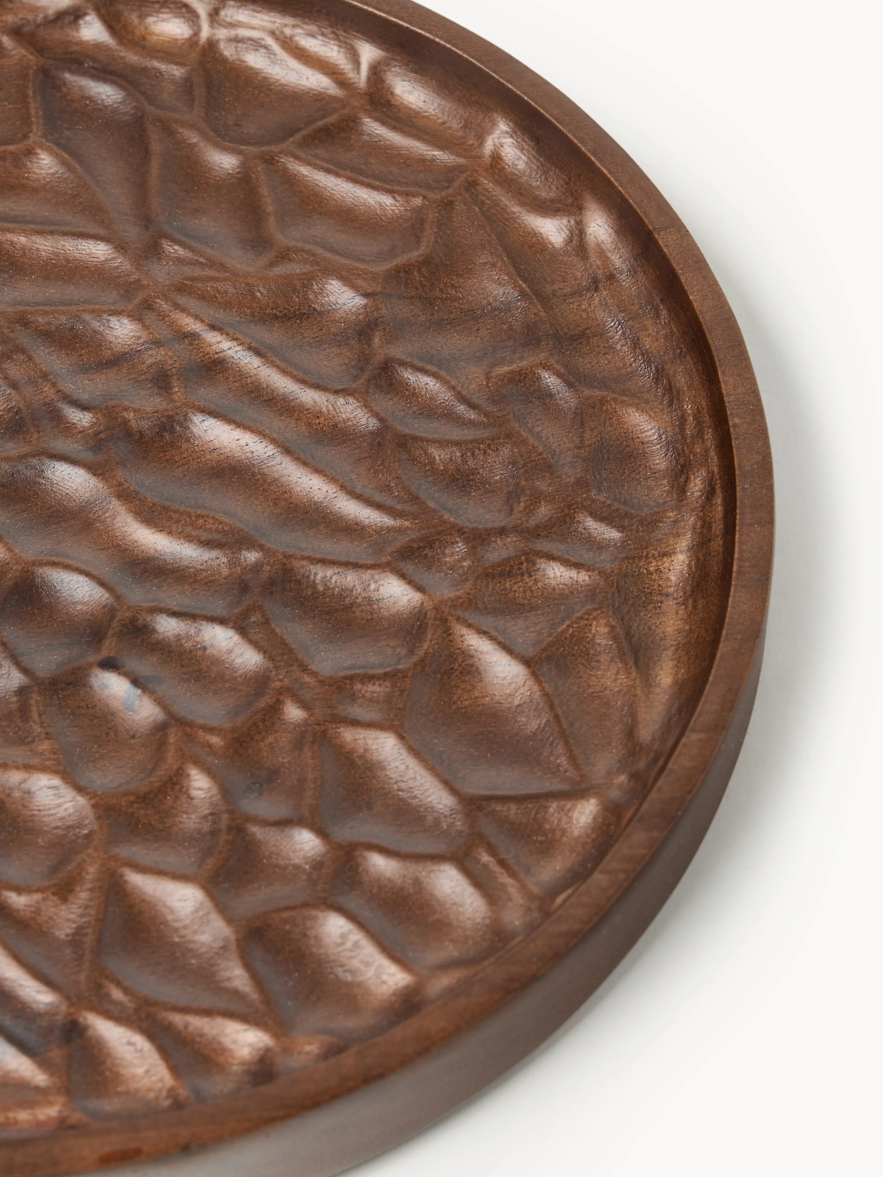 Decoratief dienblad Camila van acaciahout, Ø 25 cm