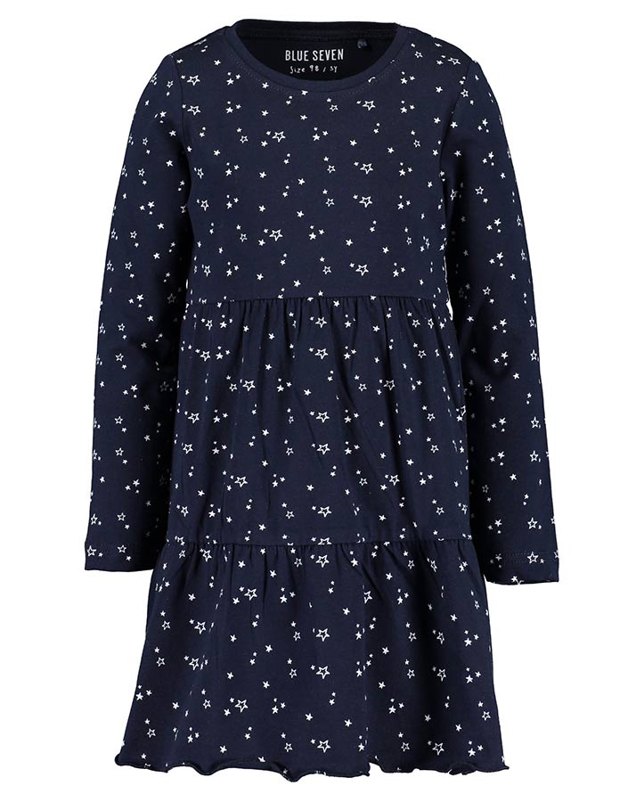 Shirtkleid COSMIC LOVE – STARS AOP in nachtblau
