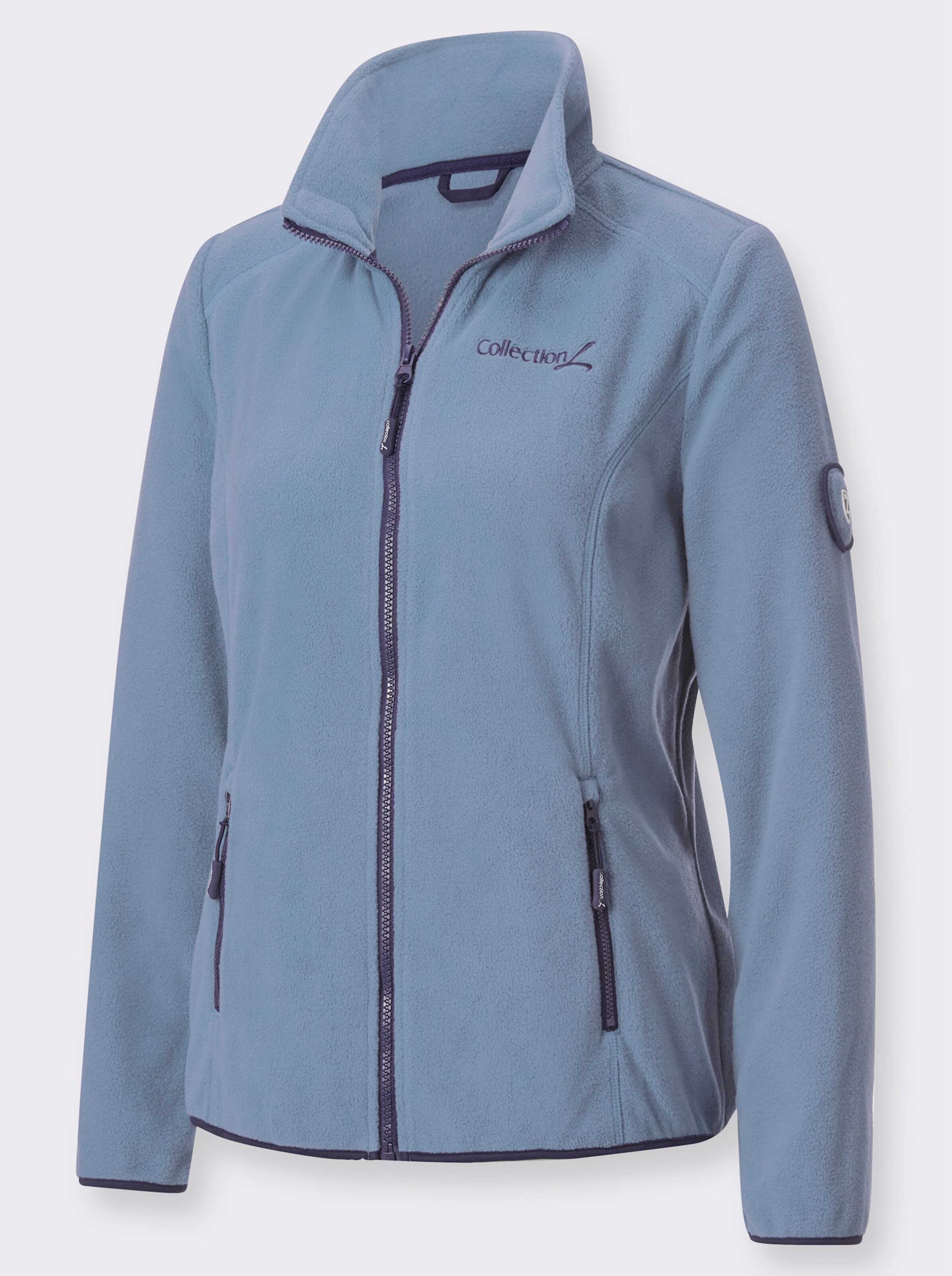 Fleecejacke mit Stickerei