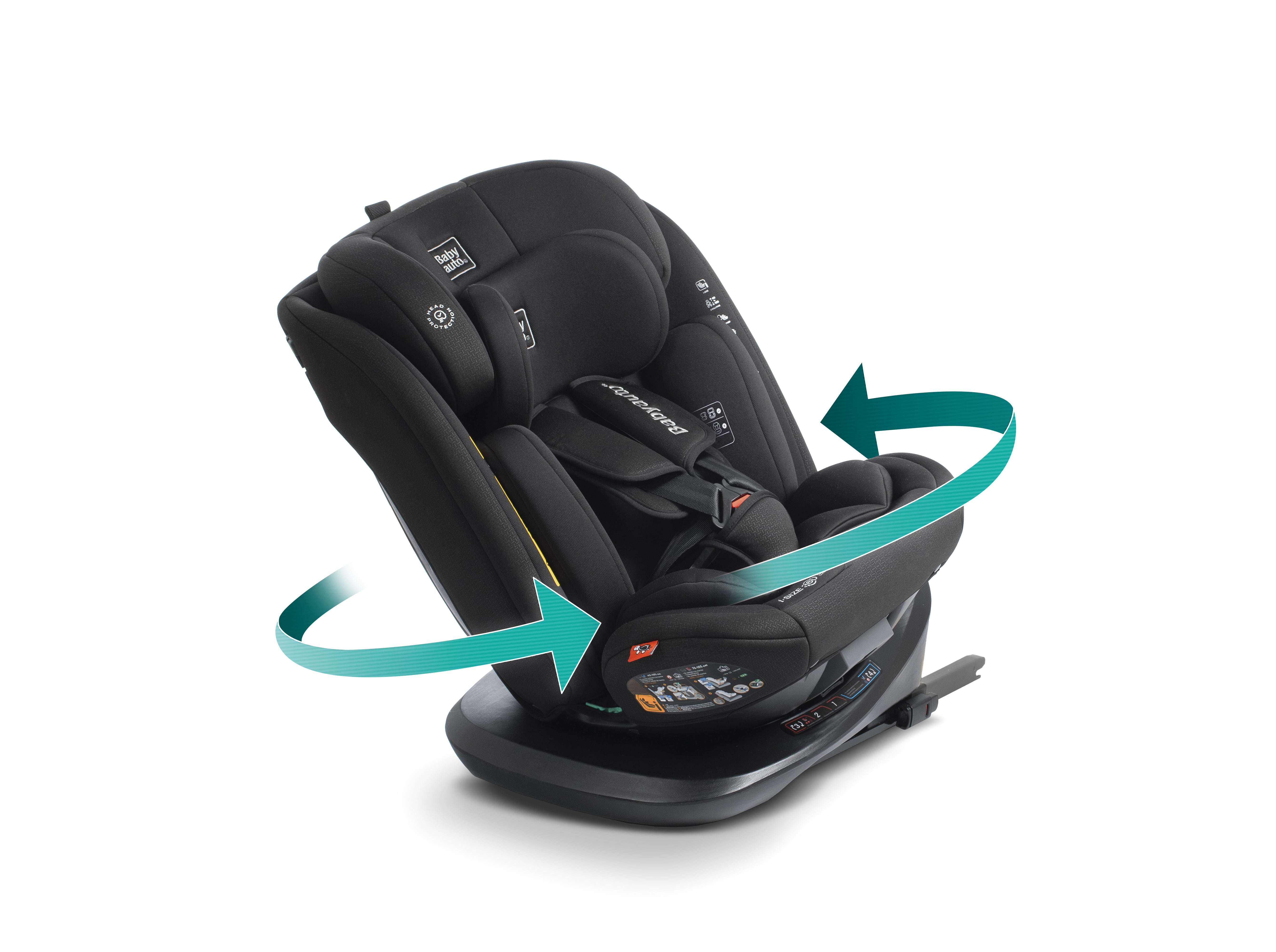 CADEIRA AUTO I-SIZE BABYAUTO 40-150CM ISOFIX GIRATÓRIA
