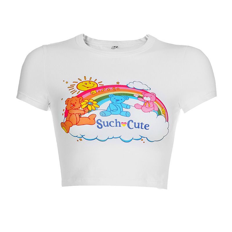 Sosana - Cartoon Print T-shirt met korte mouwen
