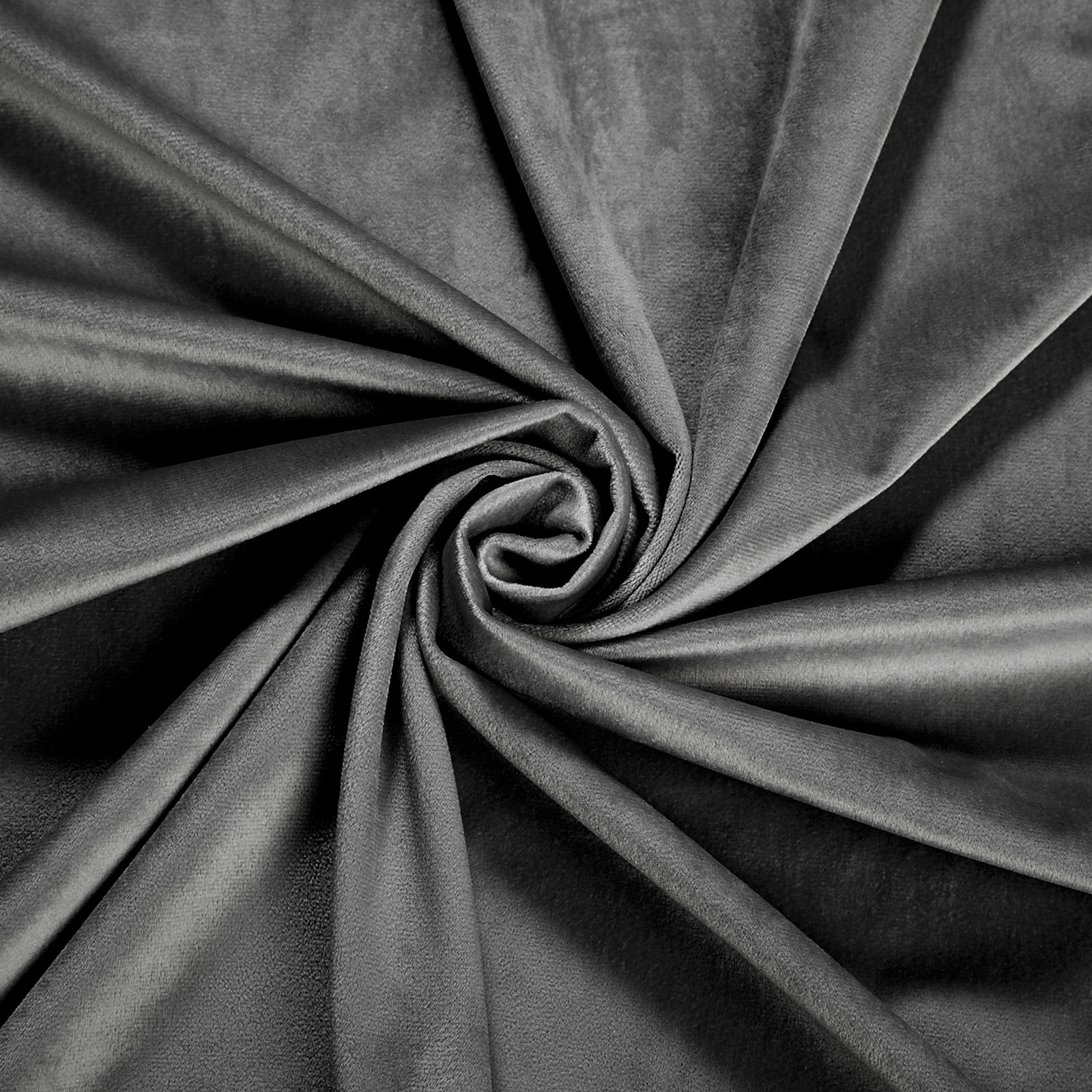 Ösenschal - dunkelgrau - Samt - 140x235 cm