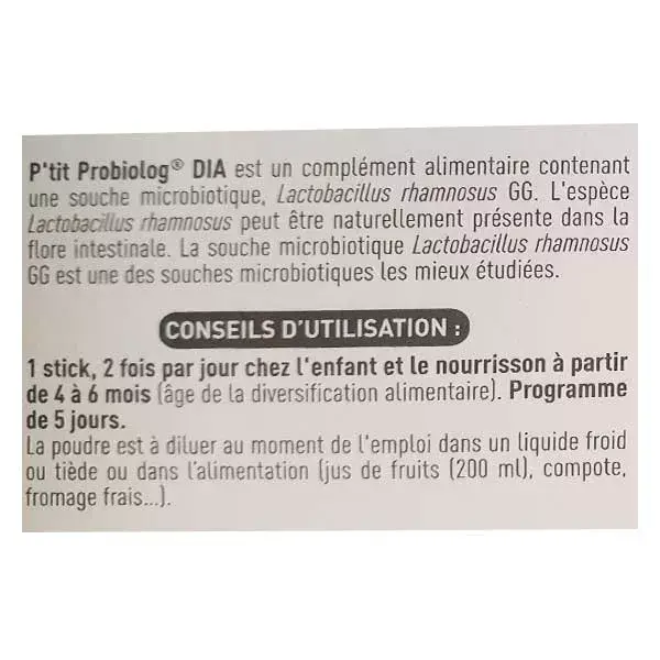 Probiolog DIA Enfant Nourrisson 10 sticks