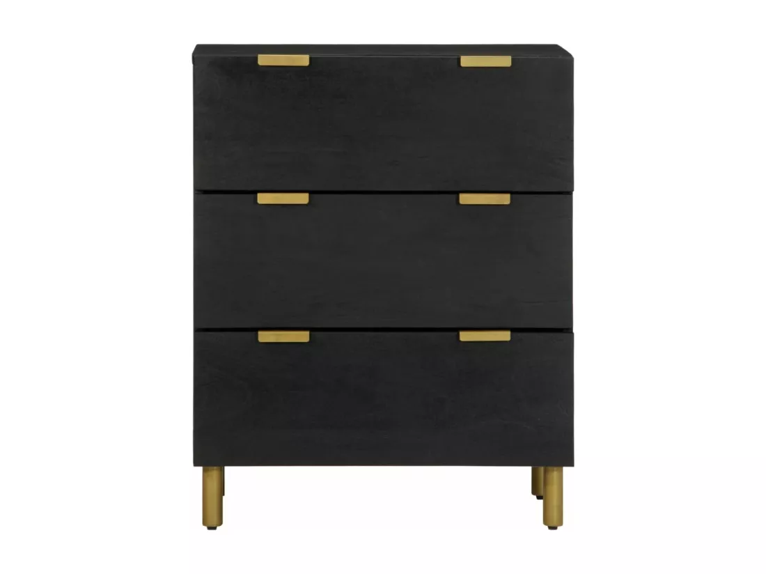 Buffets 2 pcs noir 60x33x75 cm bois d'ingénierie