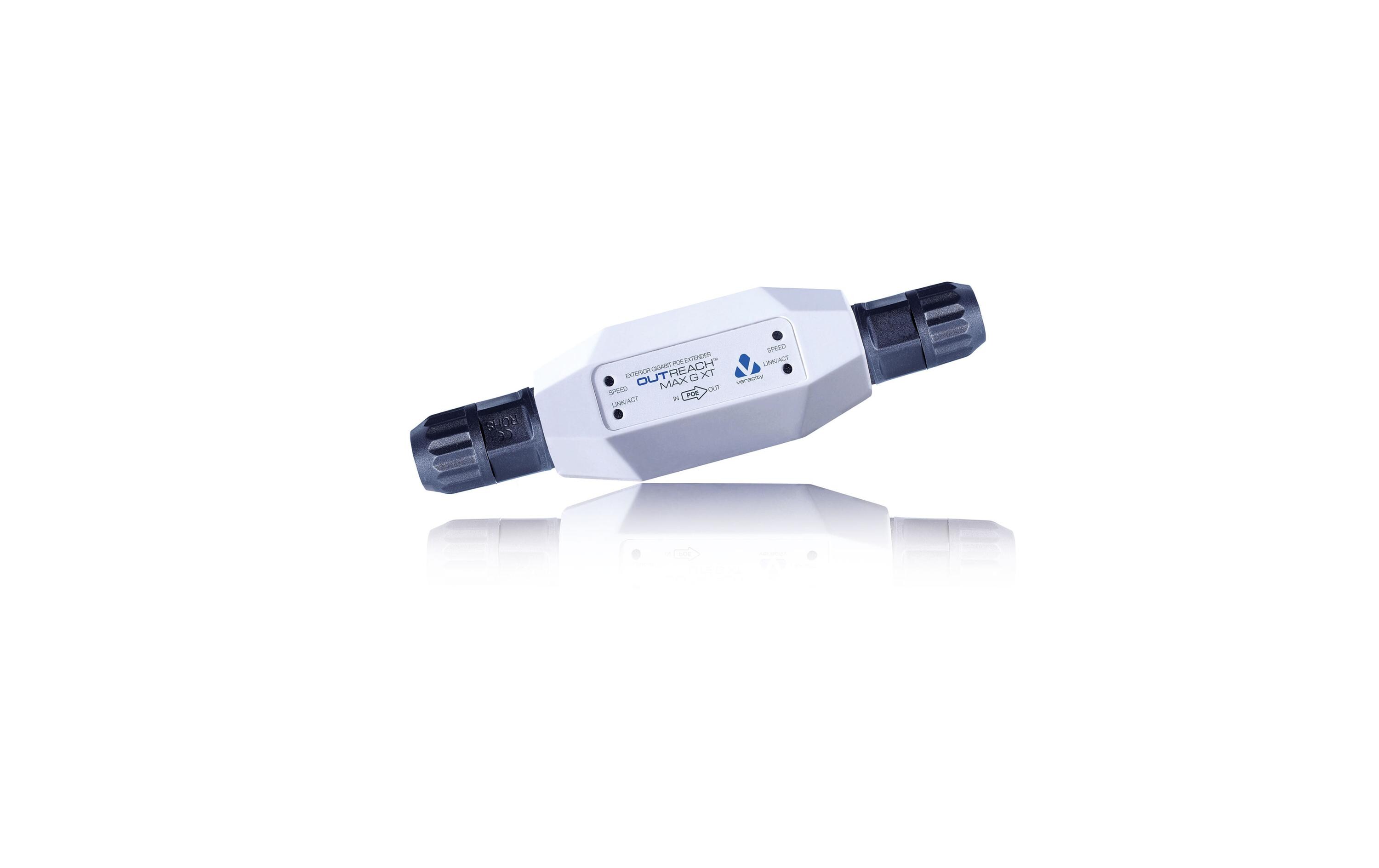 PoE Extender OUTREACH Max GXT<br>Externer POE-betriebener Gigabit-Ethernet-Repeater zur Erweiterung der Netzwerkreichweite um 100 m mit POE