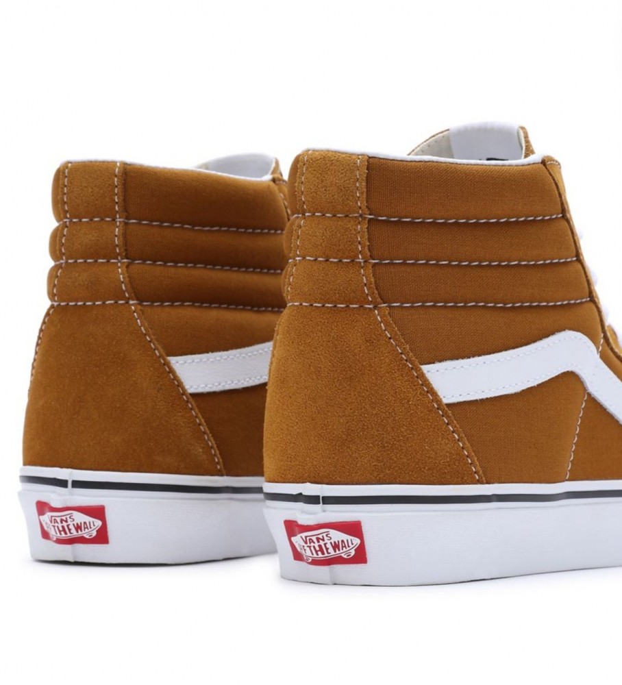 Tênis Vans SK8-Hi de couro marrom