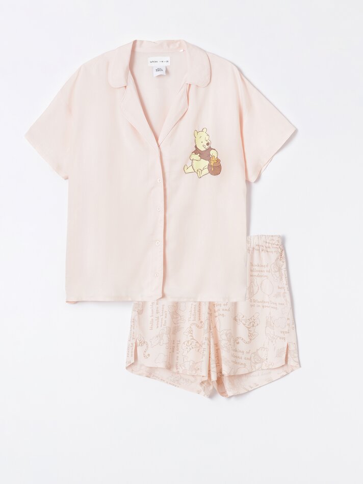 Conjunto de pijama Winnie the Pooh ©DS - Rosa Nude