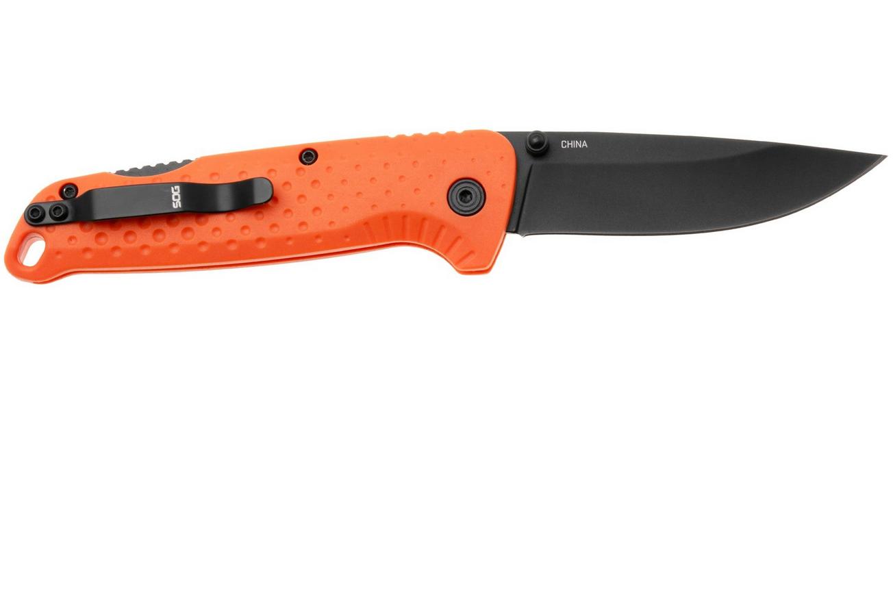 SOG Adventurer LB 13-11-02-43, Titanium Nitride 5CR15MOV,  Blaze Orange GRN zakmes