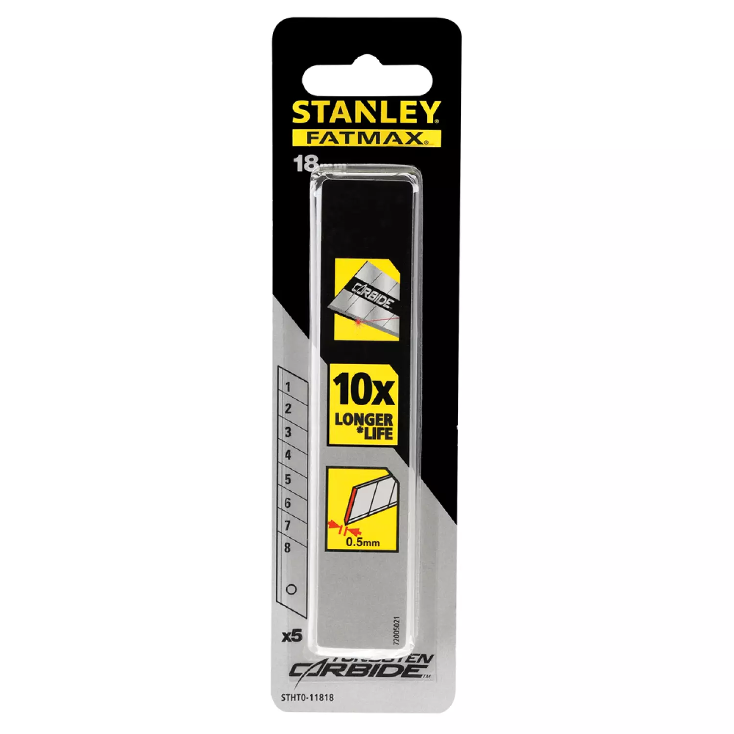 Stanley 0-11818 Reserve carbide afbreekmessen - 18mm (5st)