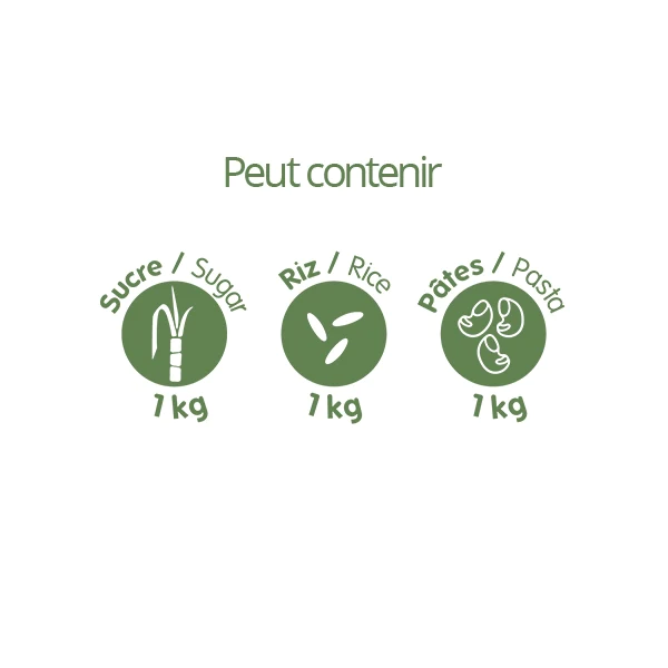 Pot en verre carré couvercle en bambou 1,4L Pebbly