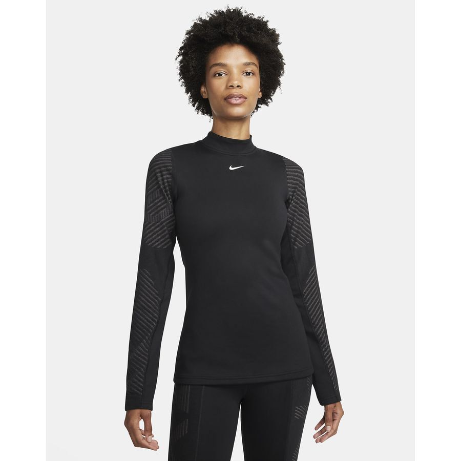 Nike Pro Maillot d'Entraînement Therma-FIT ADV - Noir/Argenté Femme