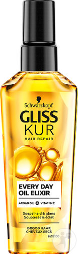 Schwarzkopf Gliss Kur Ultimate Repair Every Day Oil Elixir Souplesse Et Éclat Cheveux Secs 75ml