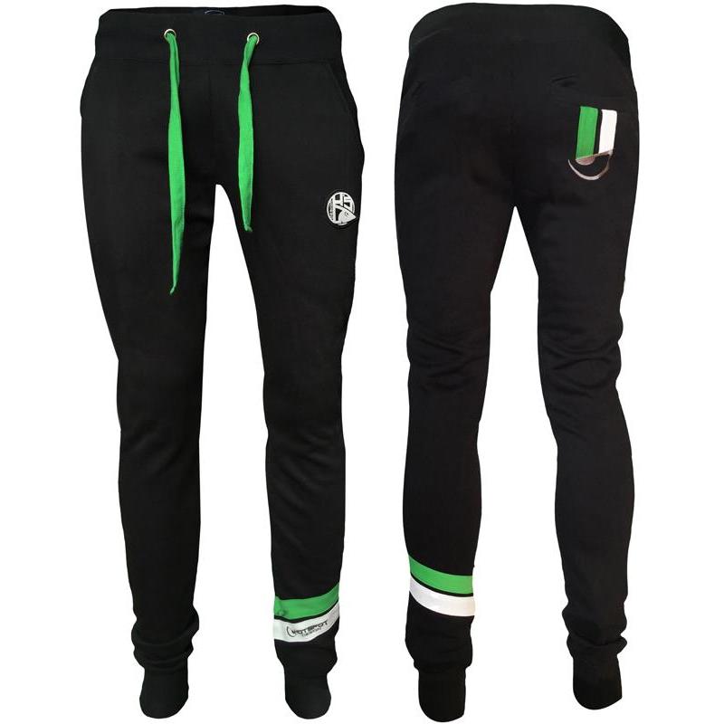 Pantalon Homme Hot Spot Design Hs With Piquet Stripes Green - Noir