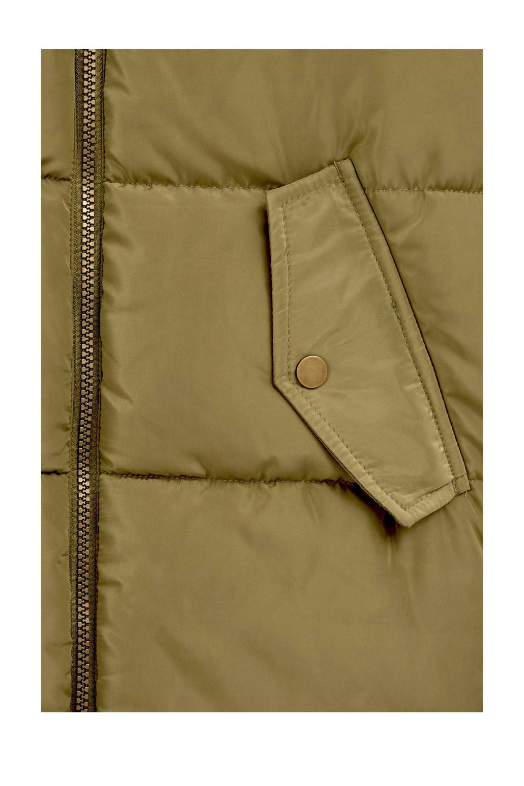 WE Fashion gewatteerde winterjas olijfgroen