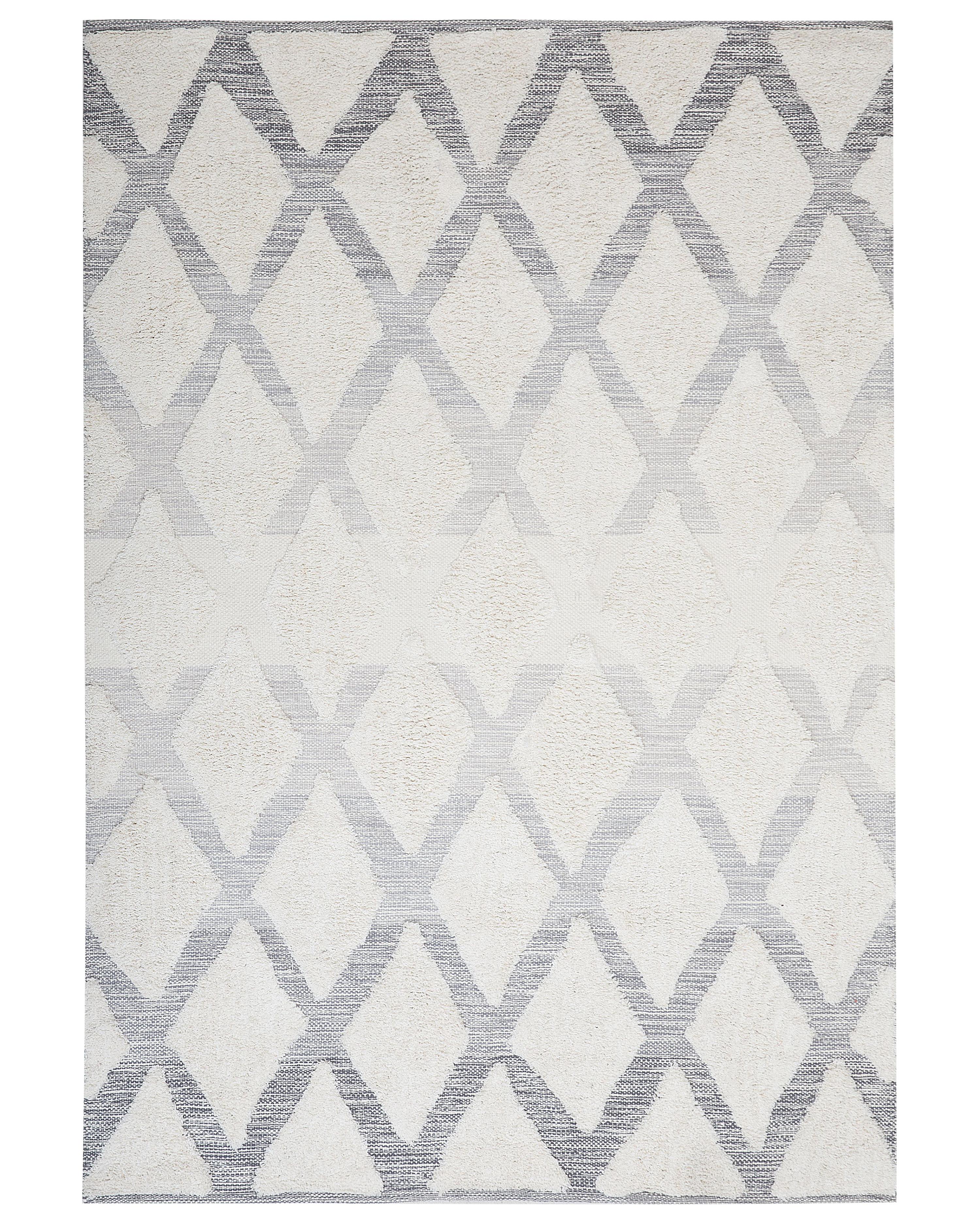 Vloerkleed PENDIK Lichtbeige 140 x 200 cm Katoen