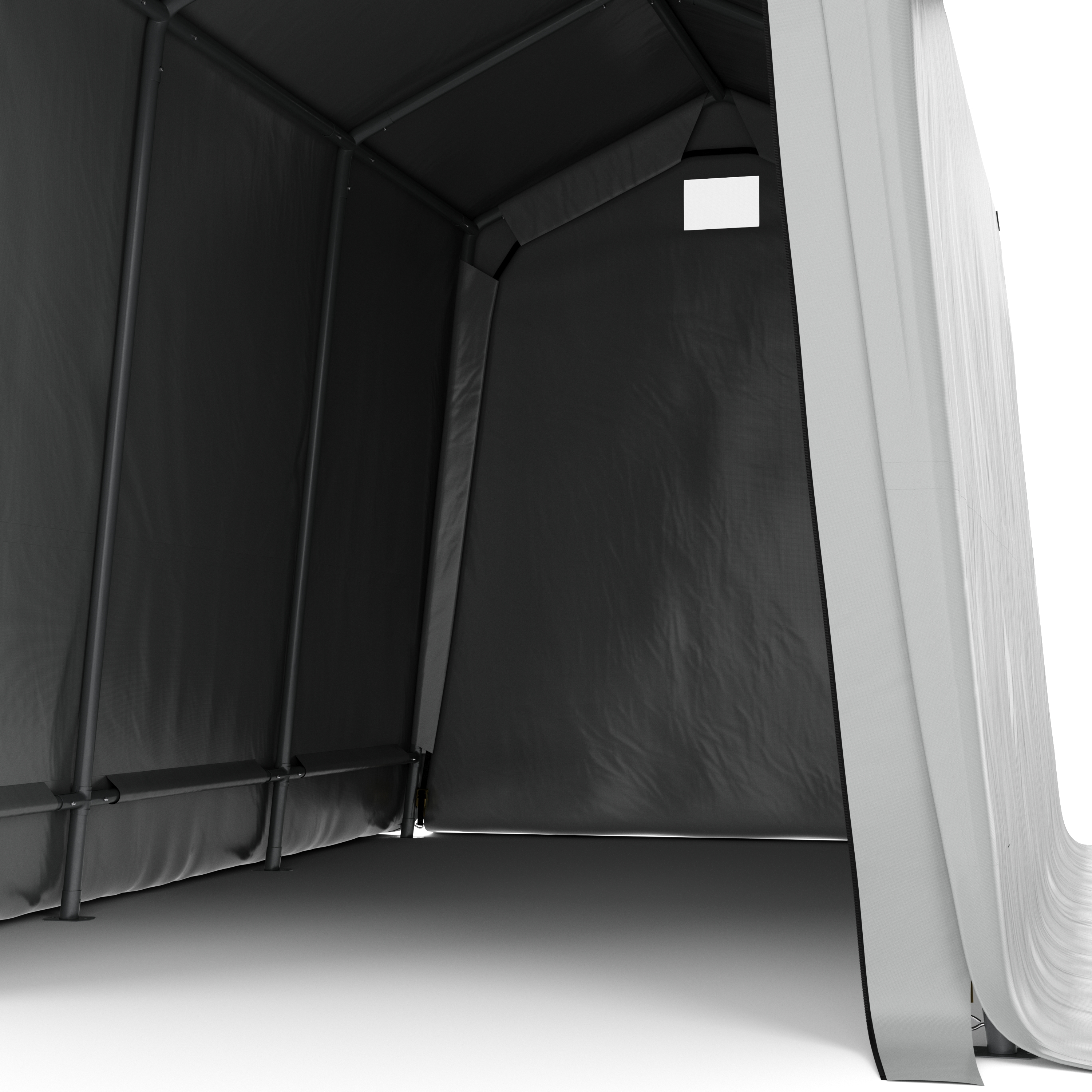 Zeltgarage Lagerzelt 3.6 x 2.4 m grau