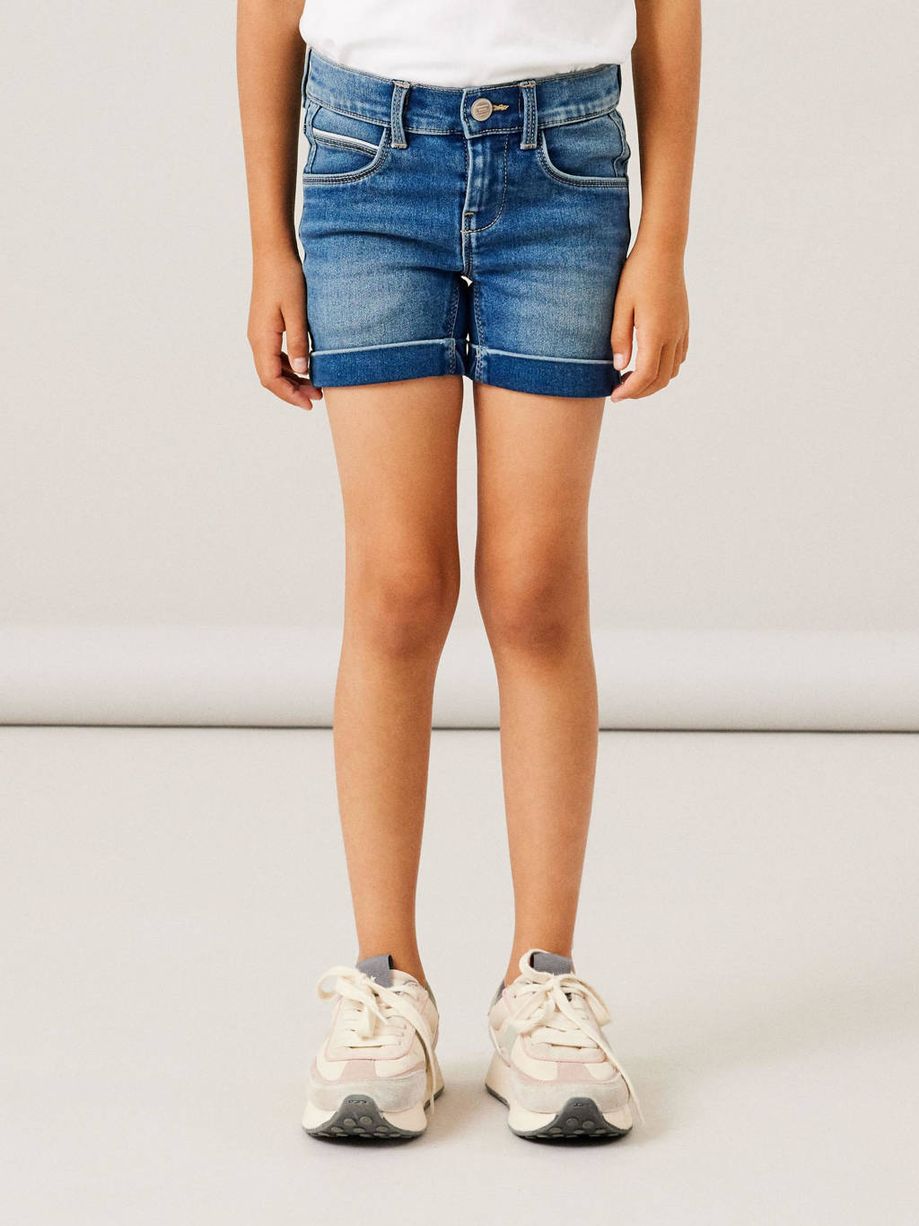 NAME IT slim fit denim short NKFSALLI medium blue denim