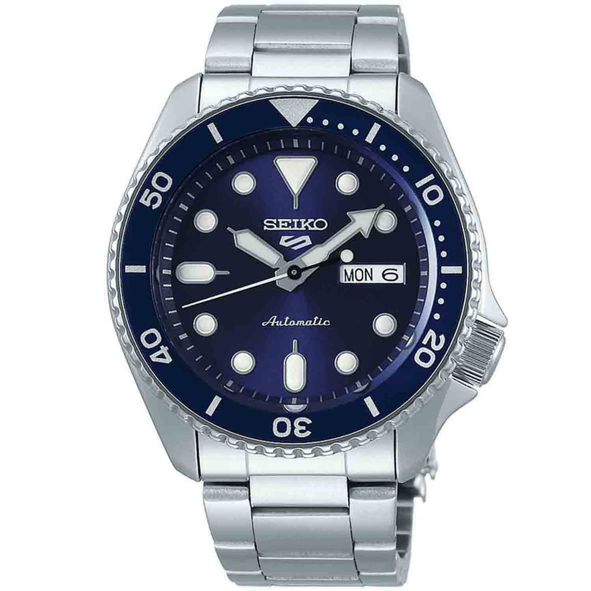 Montre Seiko 5 sport automatique acier cadran bleu
