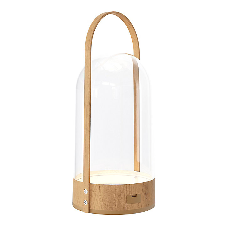 Lampe décorative LED intégrée USB Quamino 200lm 2.7W IP44 effet Bois