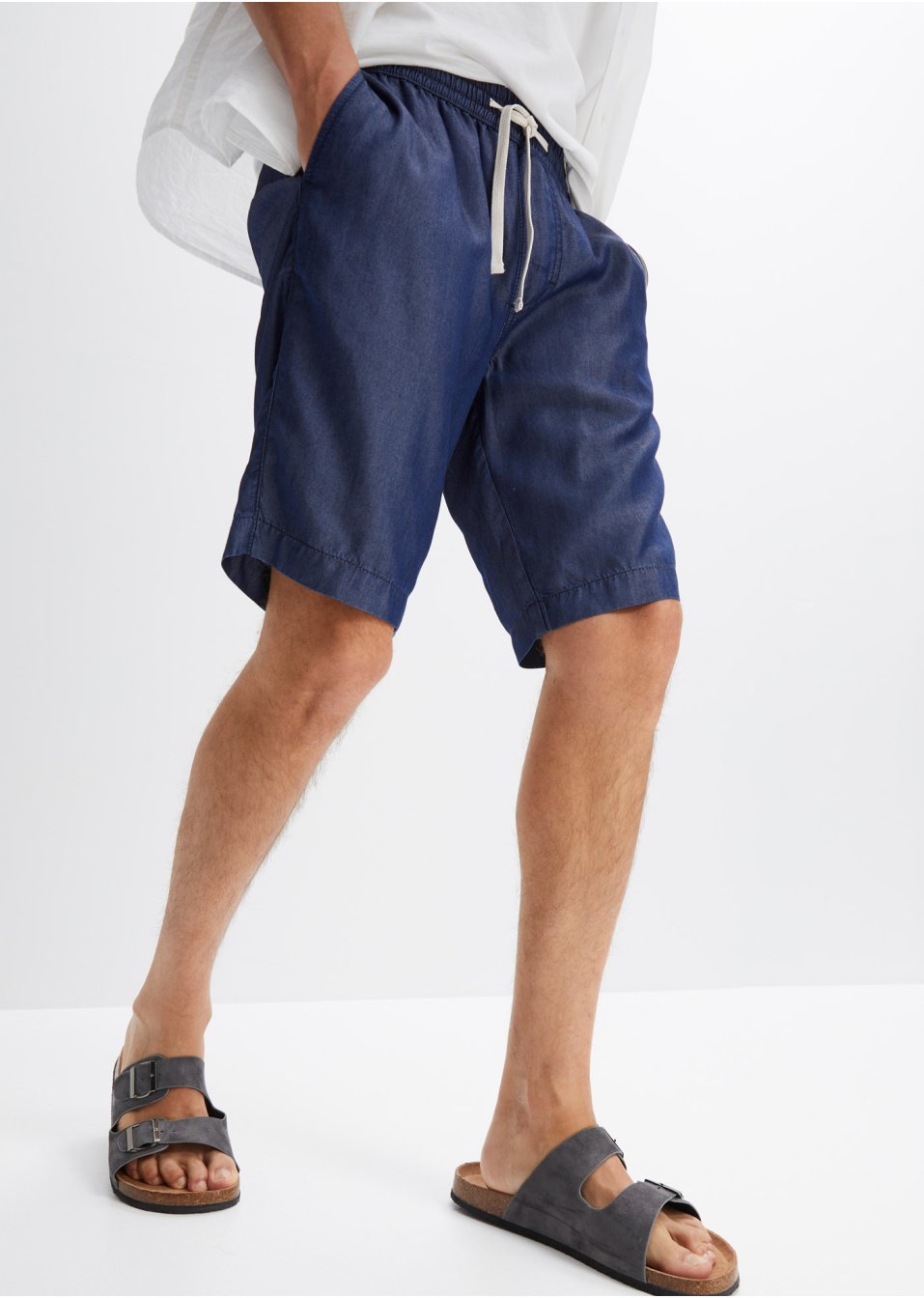Bermuda taille extensible en TENCEL™ Lyocell, Loose Fit