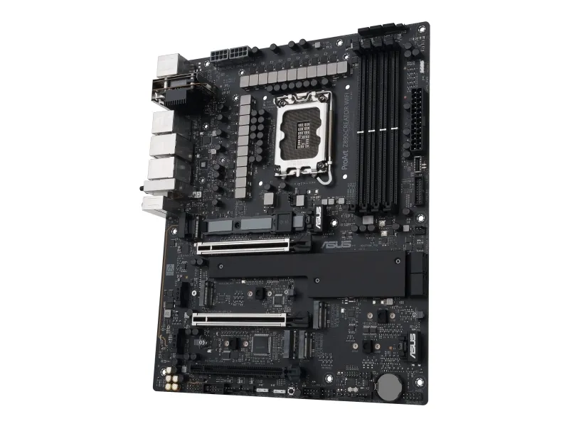 ASUS ProArt Z890-CREATOR WIFI - Bundkort - ATX - LGA1851 sokkel - Z890 Chipset - USB4, USB 3.2 Gen 2, USB-C 3.2 Gen 2x2, USB 3.2 Gen 1 - 10 Gigabit LAN, 2.5 Gigabit LAN, Bluetooth, Wi-Fi 7 - onboard grafik (CPU påkrævet) - HD Audio (8-kanaler)
