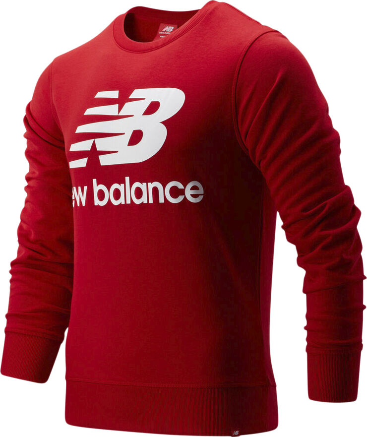 New Balance Essentials Stacked Logo Sweatshirt Rød