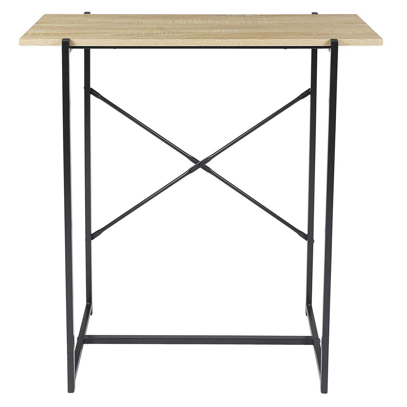Home Deco Factory Console Loka marron/noir - 80x82x30 cm