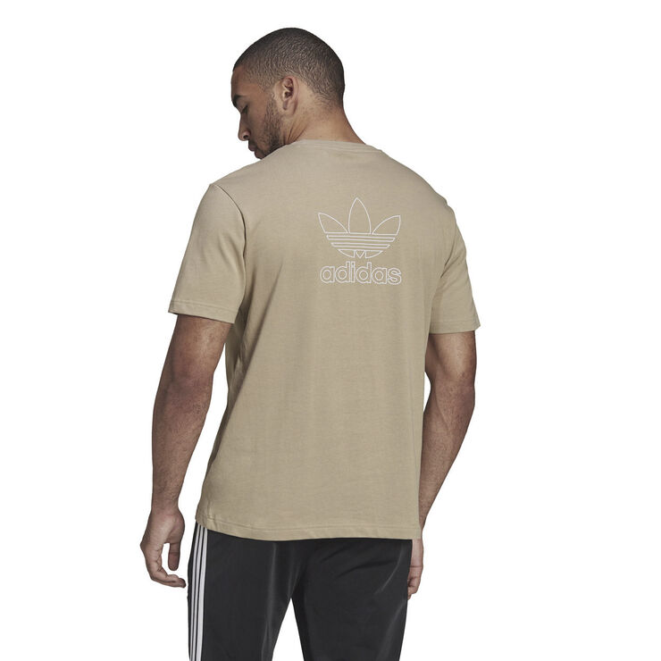 adidas Trefoil Boxy Front and Back Print T-shirt Brun