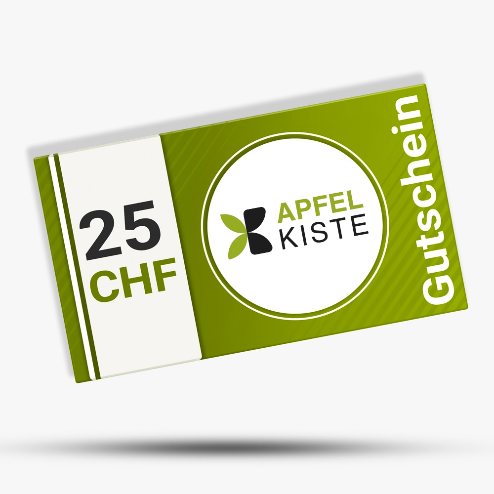 Apfelkiste Gutschein 25.00 CHF (wird erst nach Zahlungseingang am 02.12.25 per E-Mail versendet)