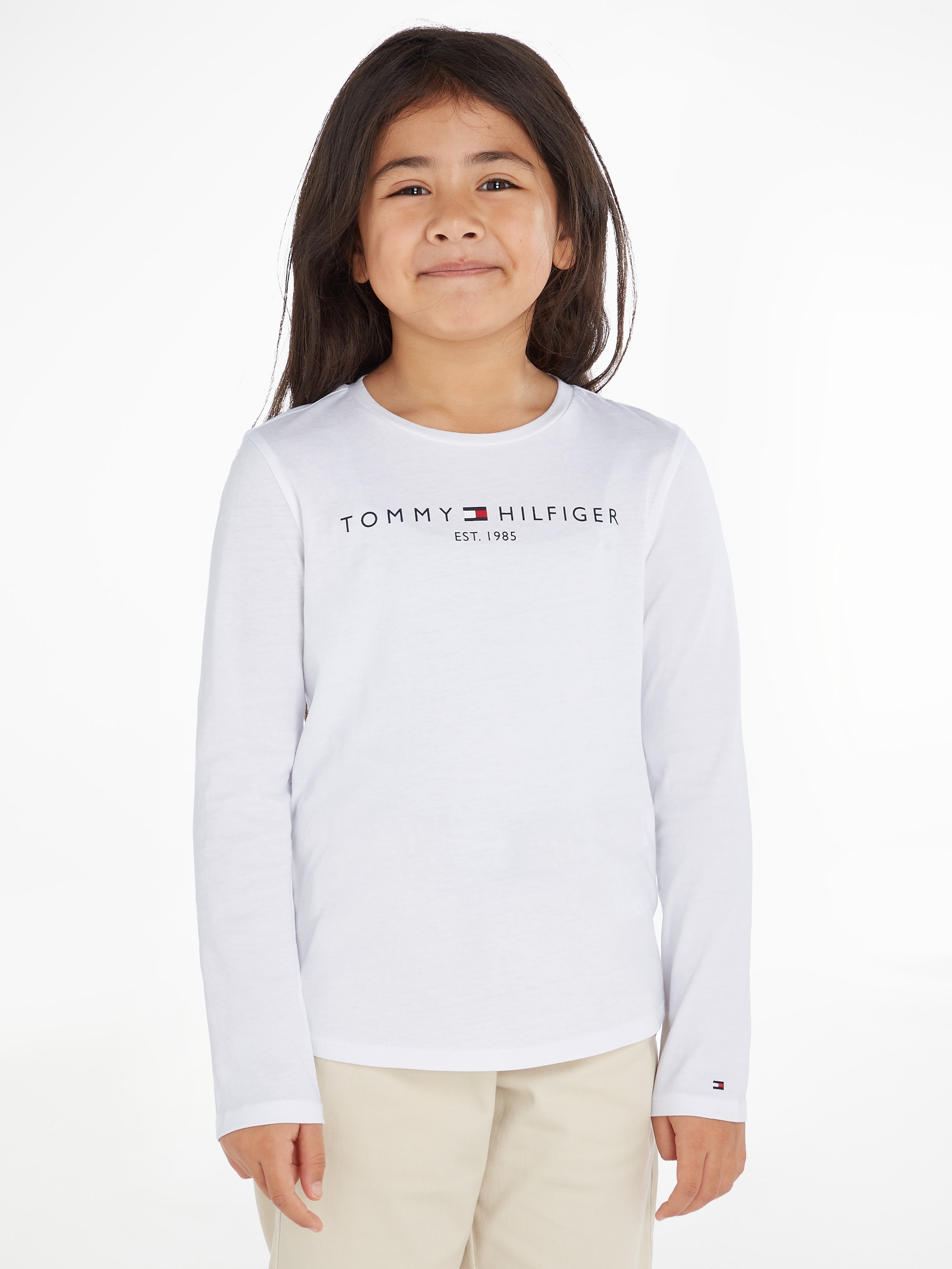 Tommy Hilfiger Langarmshirt »ESSENTIAL TEE L/S«, mit Tommy Hilfiger Logo-Schriftzug