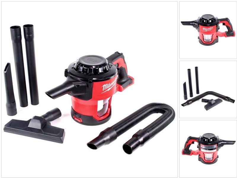 Milwaukee Handstofzuiger M18 CV-0 Accu Compact 18V - Zwart