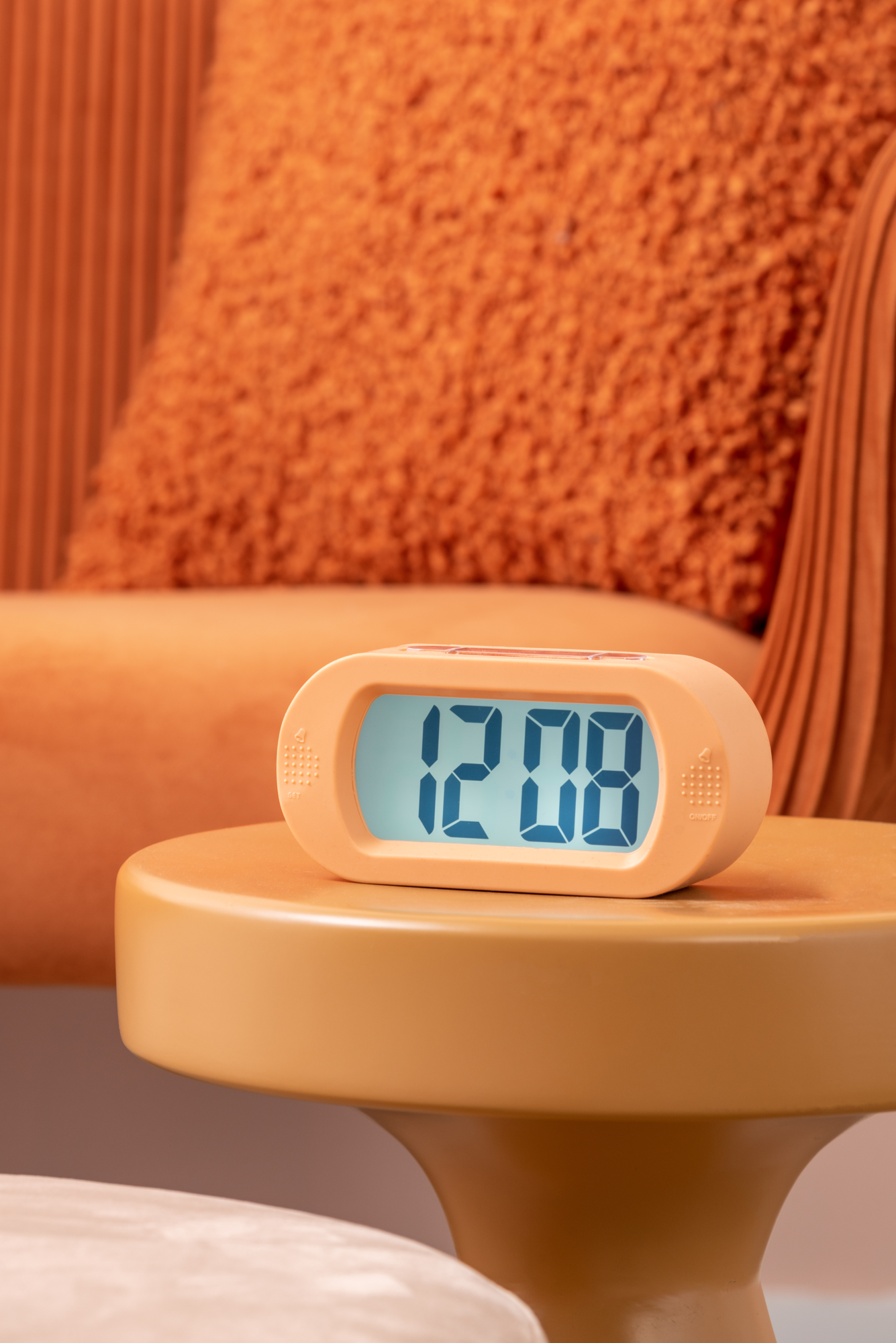 Alarm clock Gummy rubberized green